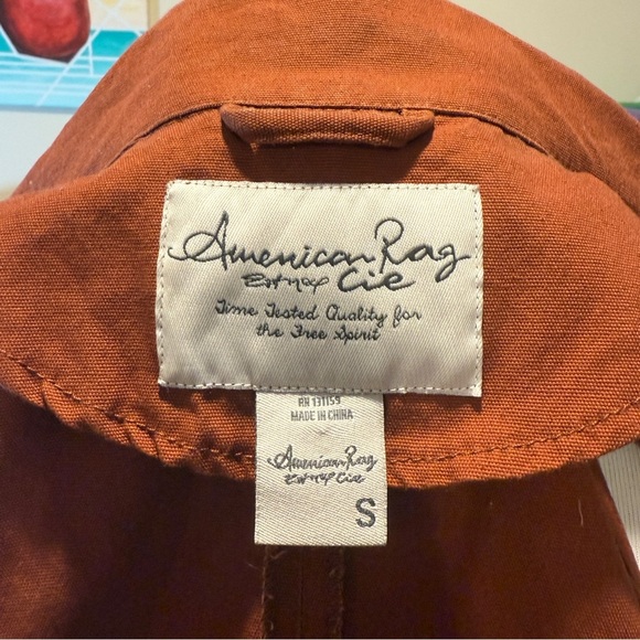 American Rag Cie Women's Rust Utility Vest Jacket - Size Small - Picture 8 of 9